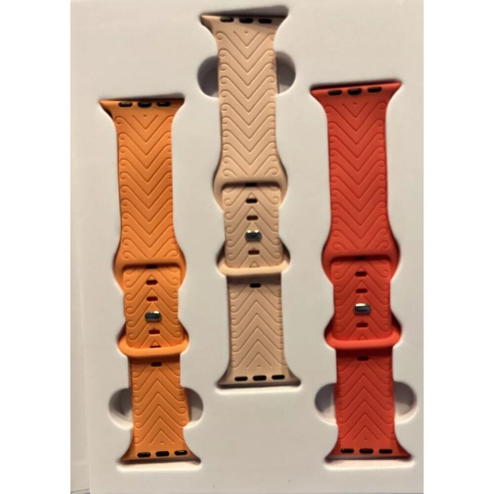 Natzerat 3 Pack Horn Engraved Band Compatible Apple Watch Bands 38mm 40mm